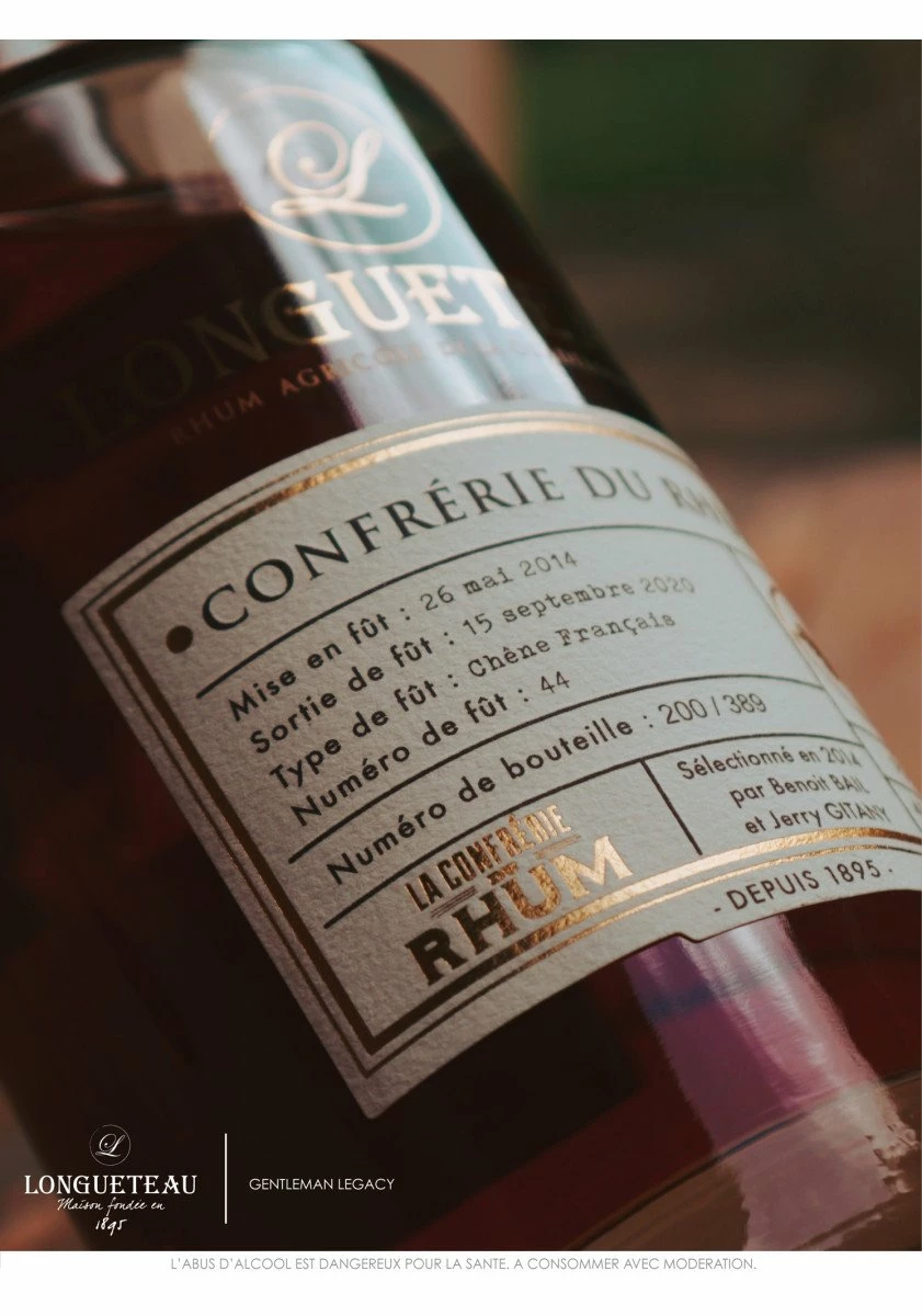Longueteau - Cuvée Confrérie Du Rhum Fût 44 4 Longueteau - Cuvée Confrérie Du Rhum Fût 44 – Image 2